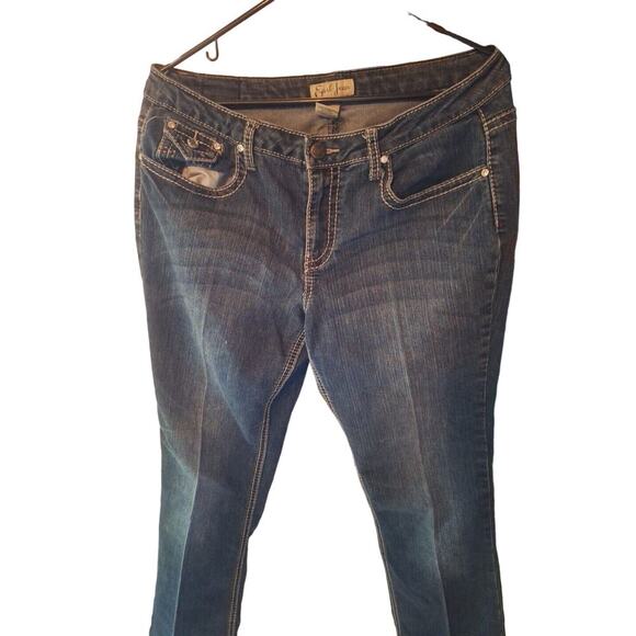 EARL JEANS SIZE 10 PREWASHED DARK COMFY STRETCHY W 31" WOMENS BLUE JEANS - Picture 1 of 4